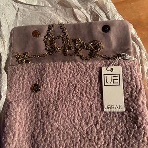 Urban Expressions Blush Teddy Chain Shoulder Bag
